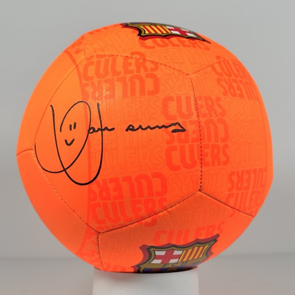 Dani Alves Signed FC Barcelona Ball Beckett Witnessed BAS COA